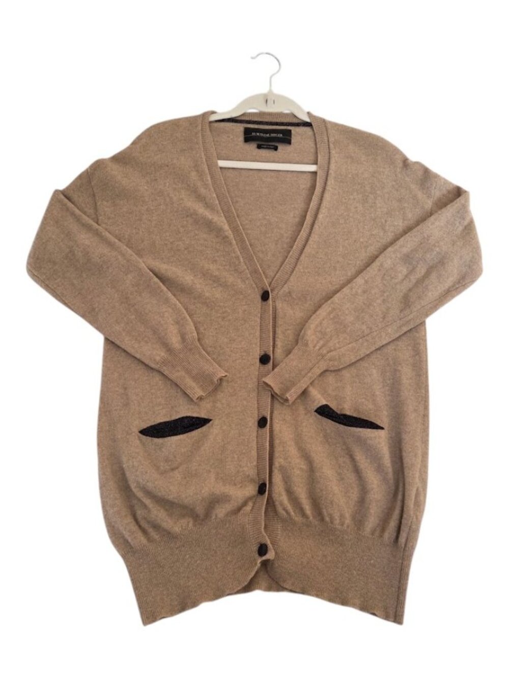 By Malene Birger Ebbana Wool Cashmere Long Cardigan Camel Beige Size XS, Italy
